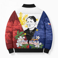 Philippines Rizal Day Bomber Puffer Jacket Filipino Sampaguita Grunge Style - Wonder Print Shop