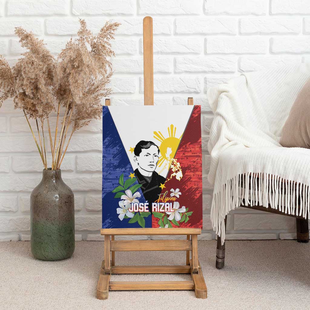 Philippines Rizal Day Canvas Wall Art Filipino Sampaguita Grunge Style - Wonder Print Shop