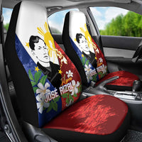Philippines Rizal Day Car Seat Cover Filipino Sampaguita Grunge Style - Wonder Print Shop