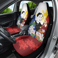 Philippines Rizal Day Car Seat Cover Filipino Sampaguita Grunge Style - Wonder Print Shop