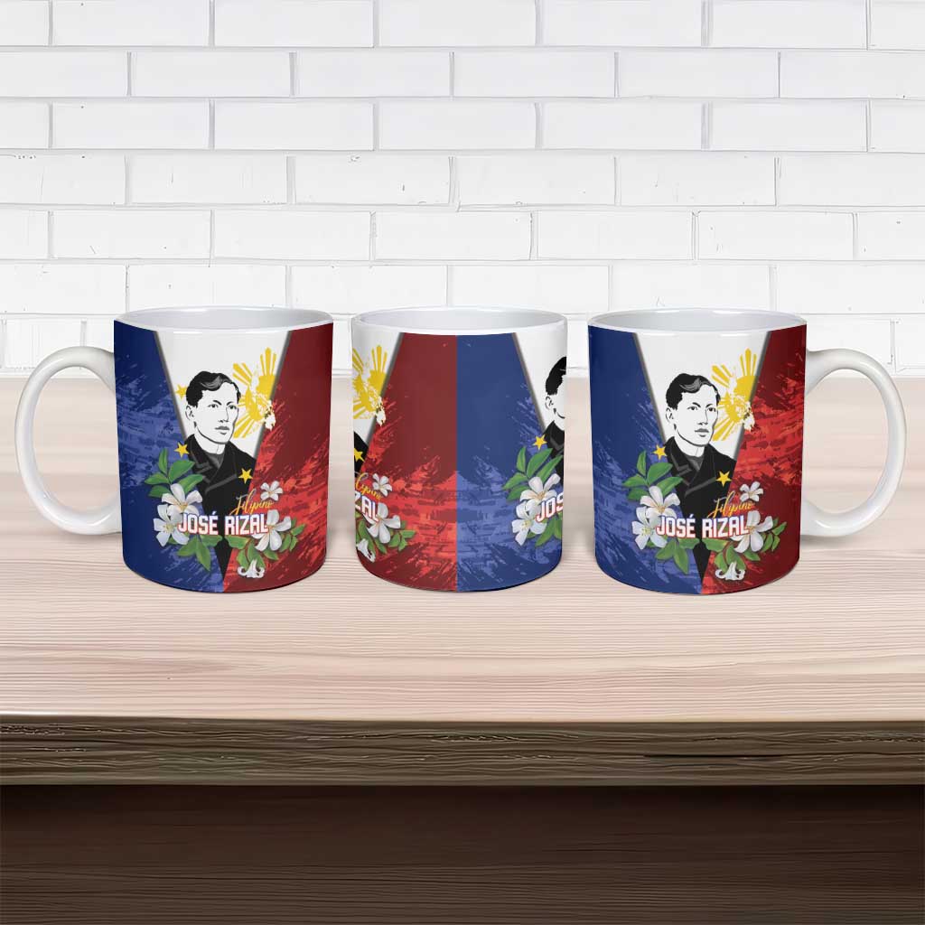 Philippines Rizal Day Ceramic Mug Filipino Sampaguita Grunge Style - Wonder Print Shop