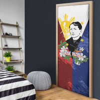 Philippines Rizal Day Door Cover Filipino Sampaguita Grunge Style - Wonder Print Shop