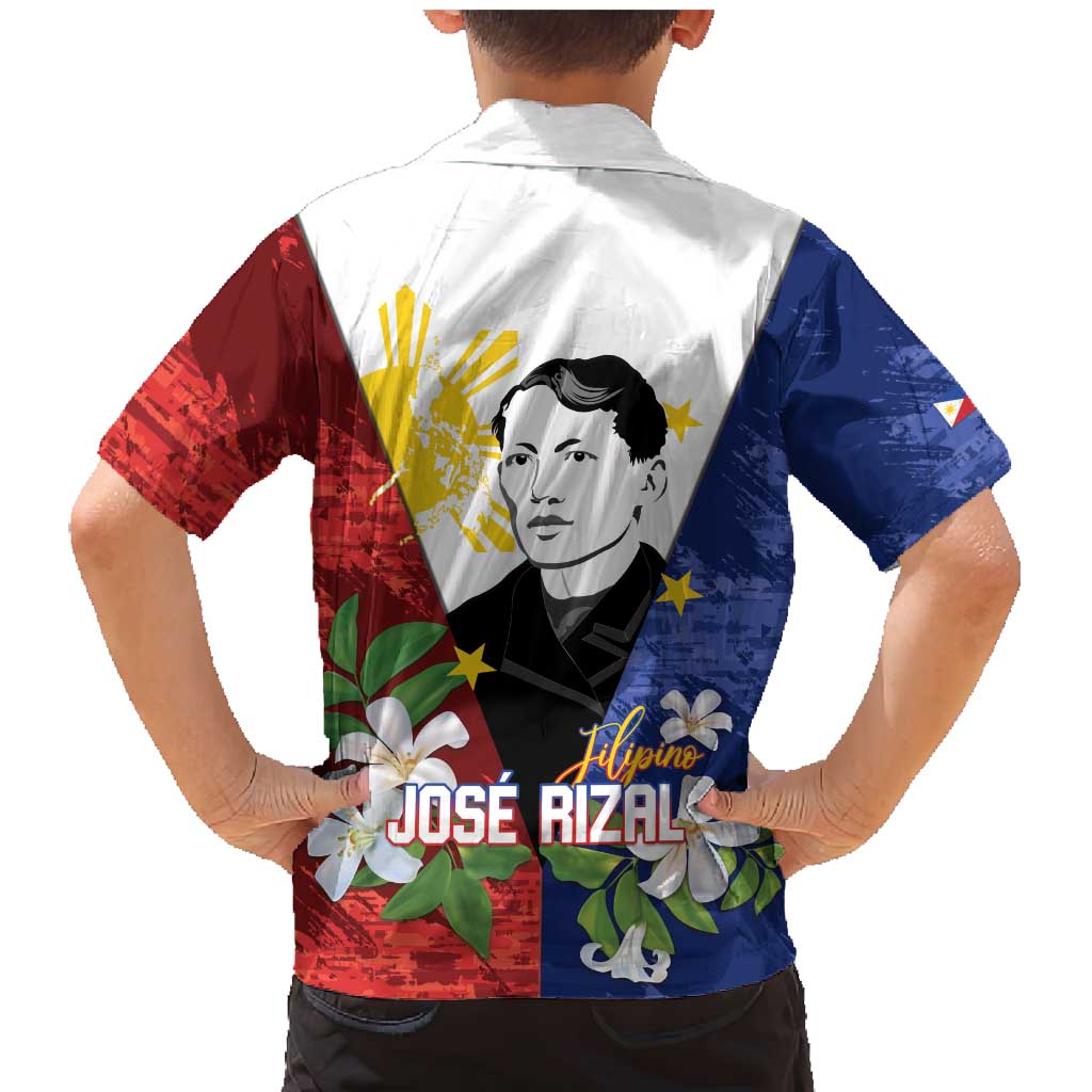 Philippines Rizal Day Family Matching Mermaid Dress and Hawaiian Shirt Filipino Sampaguita Grunge Style - Wonder Print Shop