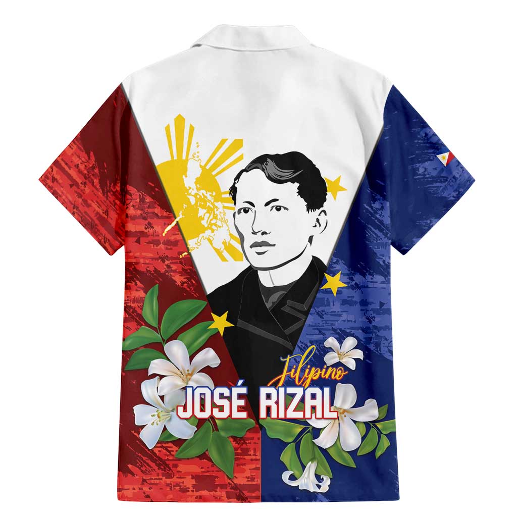 Philippines Rizal Day Family Matching Mermaid Dress and Hawaiian Shirt Filipino Sampaguita Grunge Style - Wonder Print Shop