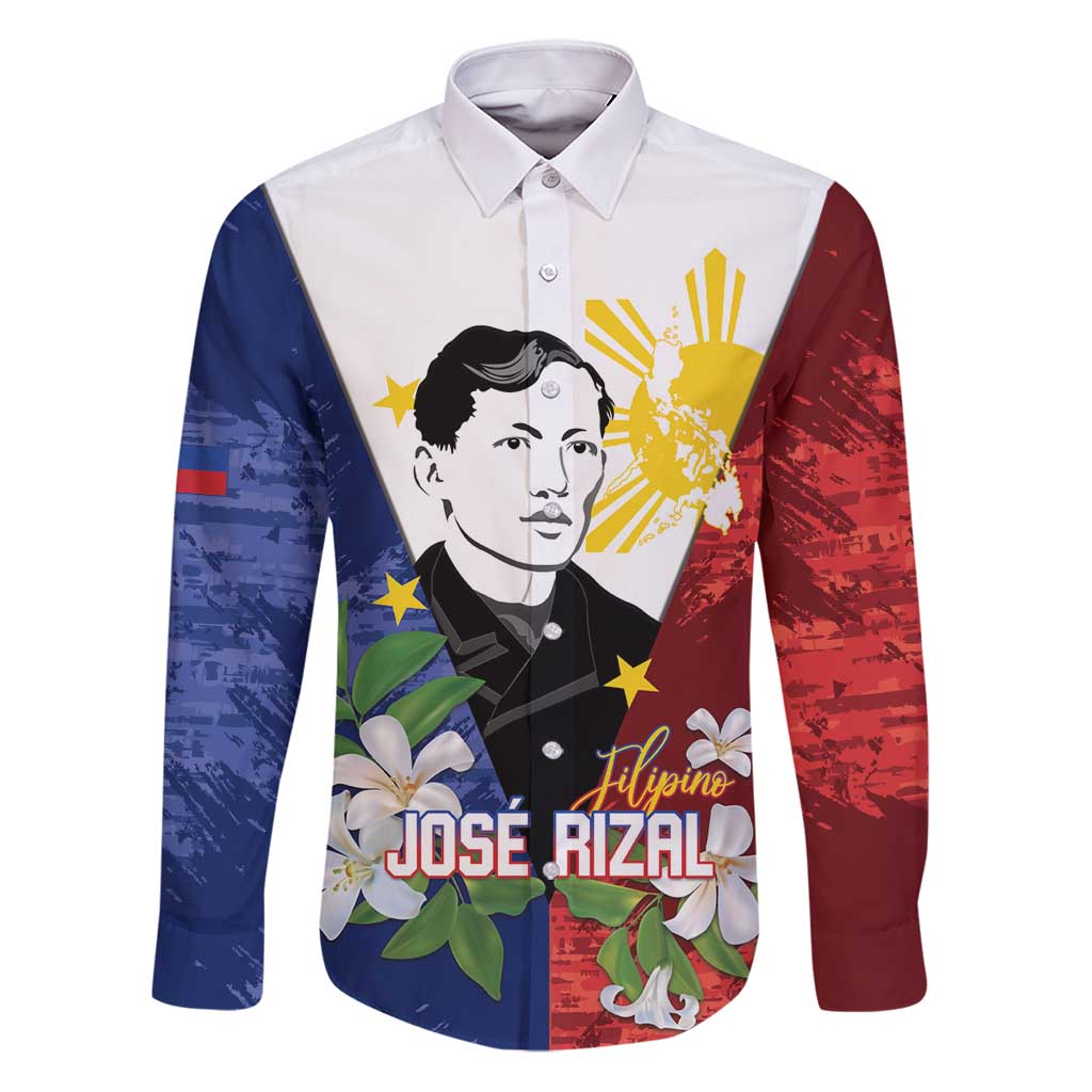 Philippines Rizal Day Family Matching Puletasi and Hawaiian Shirt Filipino Sampaguita Grunge Style - Wonder Print Shop