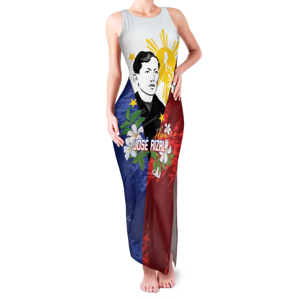 Philippines Rizal Day Family Matching Tank Maxi Dress and Hawaiian Shirt Filipino Sampaguita Grunge Style - Wonder Print Shop