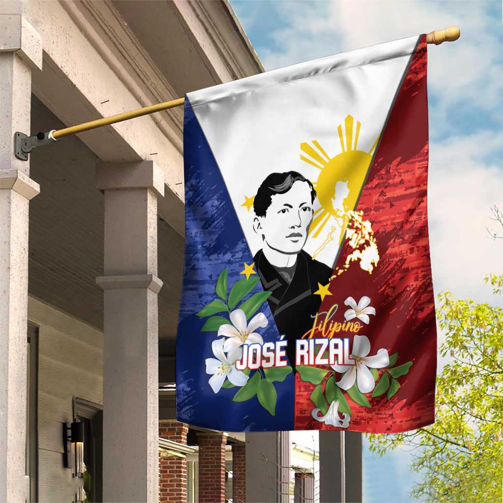 Philippines Rizal Day Garden Flag Filipino Sampaguita Grunge Style - Wonder Print Shop