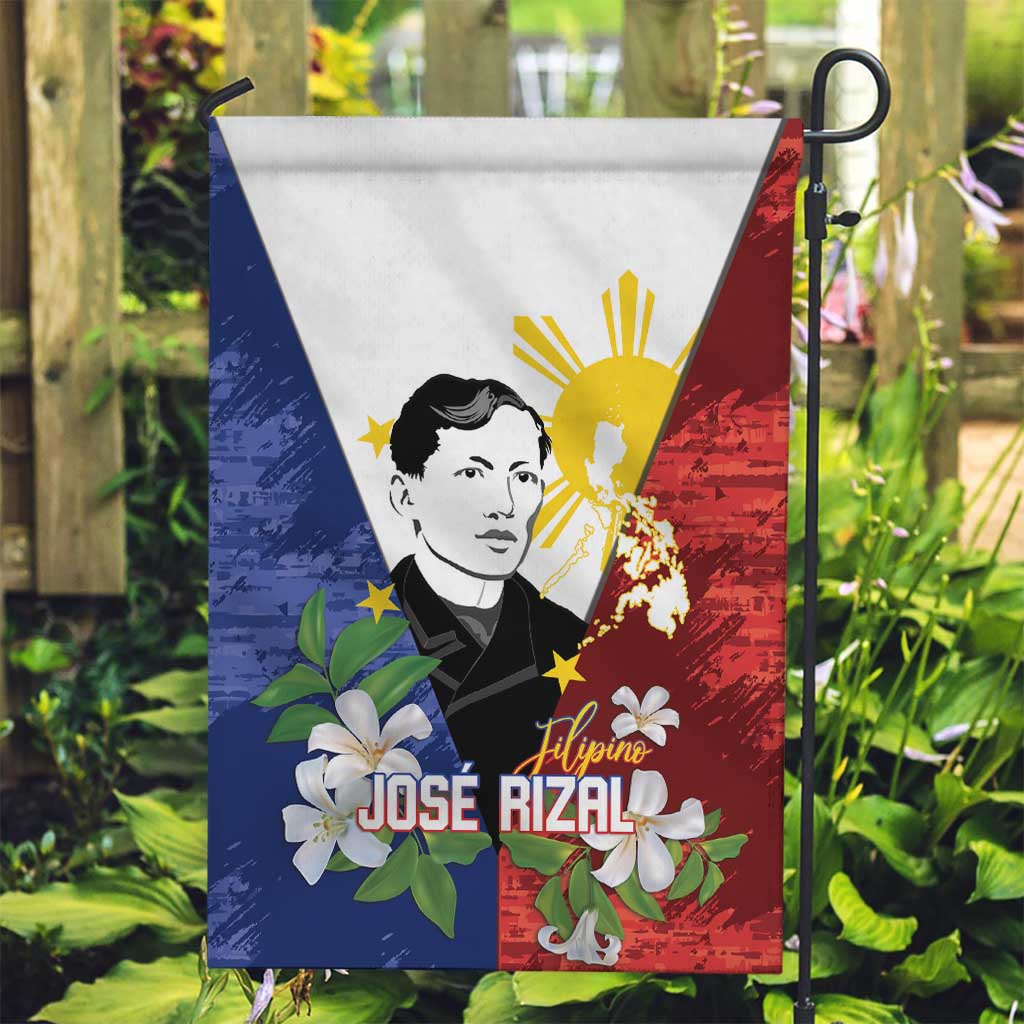 Philippines Rizal Day Garden Flag Filipino Sampaguita Grunge Style - Wonder Print Shop