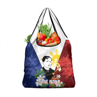 Philippines Rizal Day Grocery Bag Filipino Sampaguita Grunge Style - Wonder Print Shop