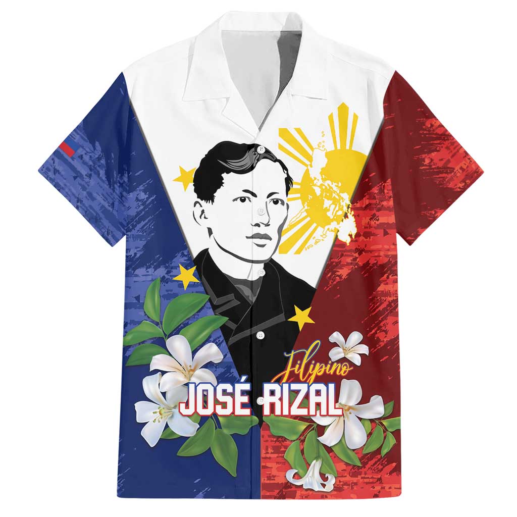 Philippines Rizal Day Hawaiian Shirt Filipino Sampaguita Grunge Style - Wonder Print Shop