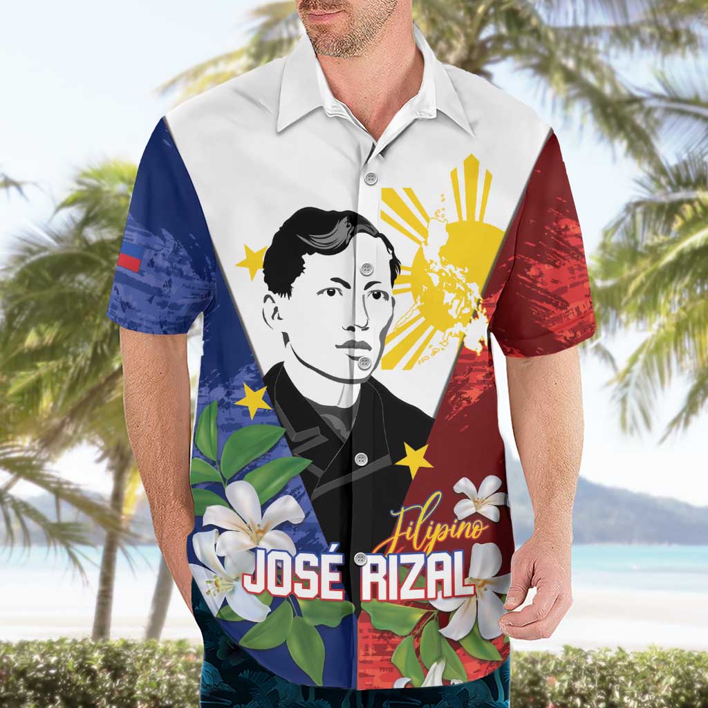 Philippines Rizal Day Hawaiian Shirt Filipino Sampaguita Grunge Style - Wonder Print Shop