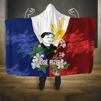 Philippines Rizal Day Hooded Blanket Filipino Sampaguita Grunge Style - Wonder Print Shop