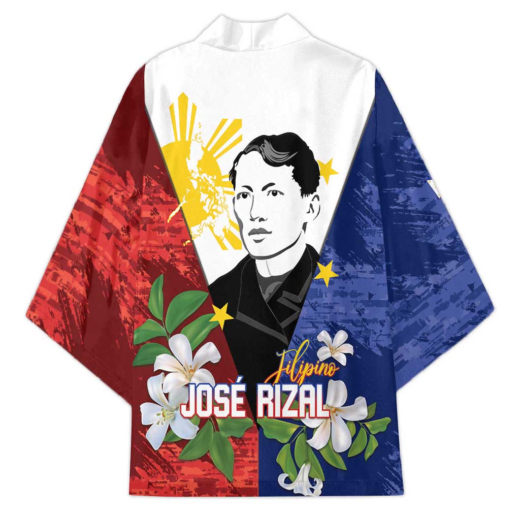 Philippines Rizal Day Kimono Filipino Sampaguita Grunge Style - Wonder Print Shop