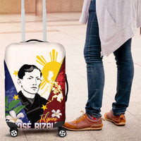 Philippines Rizal Day Luggage Cover Filipino Sampaguita Grunge Style - Wonder Print Shop