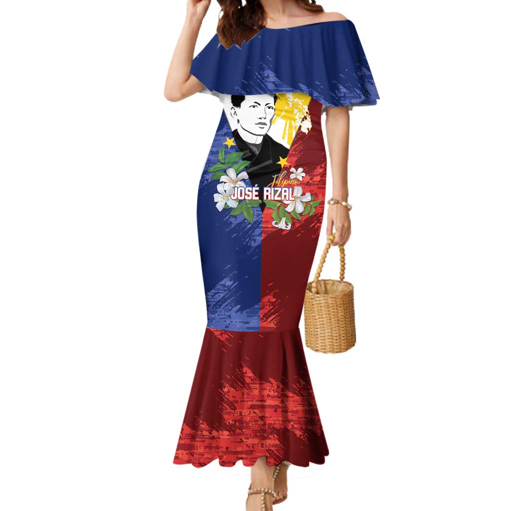 Philippines Rizal Day Mermaid Dress Filipino Sampaguita Grunge Style - Wonder Print Shop