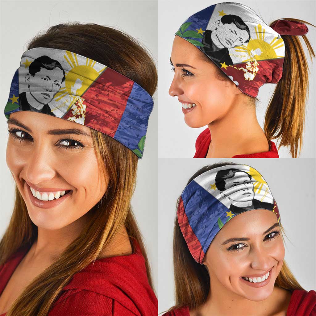 Philippines Rizal Day Neck Gaiter Filipino Sampaguita Grunge Style - Wonder Print Shop