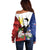 Philippines Rizal Day Off Shoulder Sweater Filipino Sampaguita Grunge Style - Wonder Print Shop