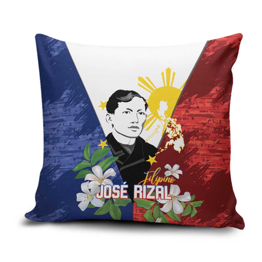 Philippines Rizal Day Pillow Cover Filipino Sampaguita Grunge Style - Wonder Print Shop