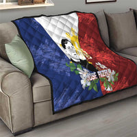 Philippines Rizal Day Quilt Filipino Sampaguita Grunge Style - Wonder Print Shop