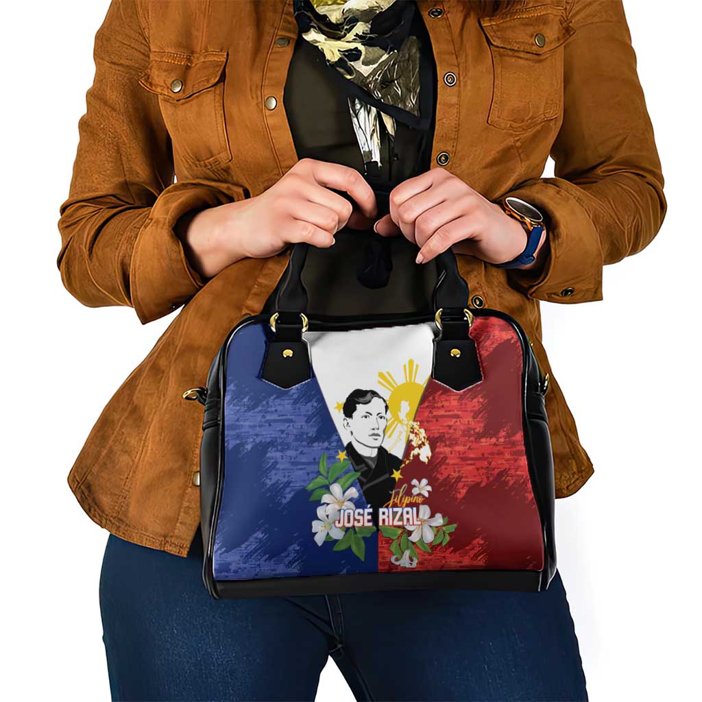 Philippines Rizal Day Shoulder Handbag Filipino Sampaguita Grunge Style - Wonder Print Shop