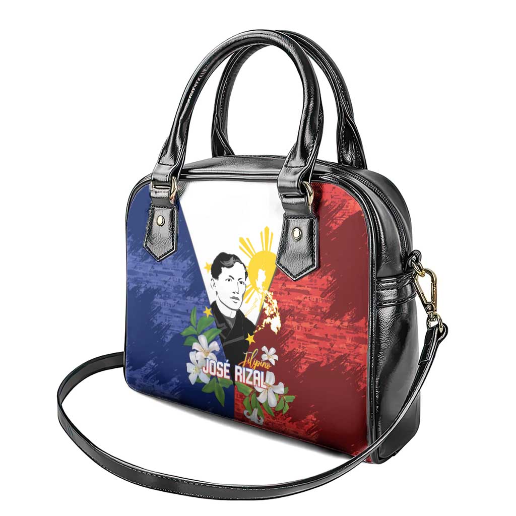 Philippines Rizal Day Shoulder Handbag Filipino Sampaguita Grunge Style - Wonder Print Shop