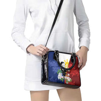 Philippines Rizal Day Shoulder Handbag Filipino Sampaguita Grunge Style - Wonder Print Shop