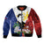 Philippines Rizal Day Sleeve Zip Bomber Jacket Filipino Sampaguita Grunge Style - Wonder Print Shop