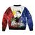 Philippines Rizal Day Sleeve Zip Bomber Jacket Filipino Sampaguita Grunge Style - Wonder Print Shop