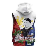 Philippines Rizal Day Sleeveless Zip Hoodie Filipino Sampaguita Grunge Style - Wonder Print Shop