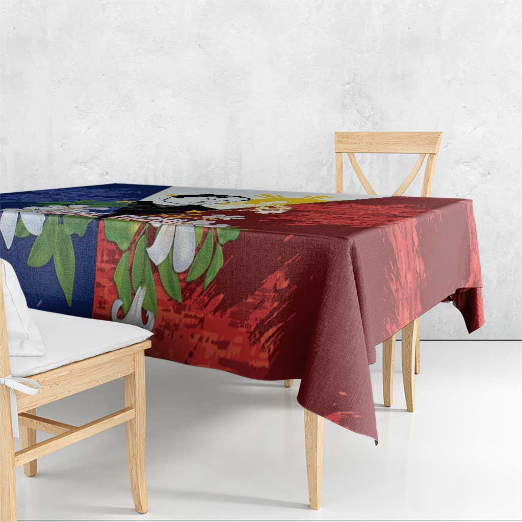 Philippines Rizal Day Tablecloth Filipino Sampaguita Grunge Style - Wonder Print Shop
