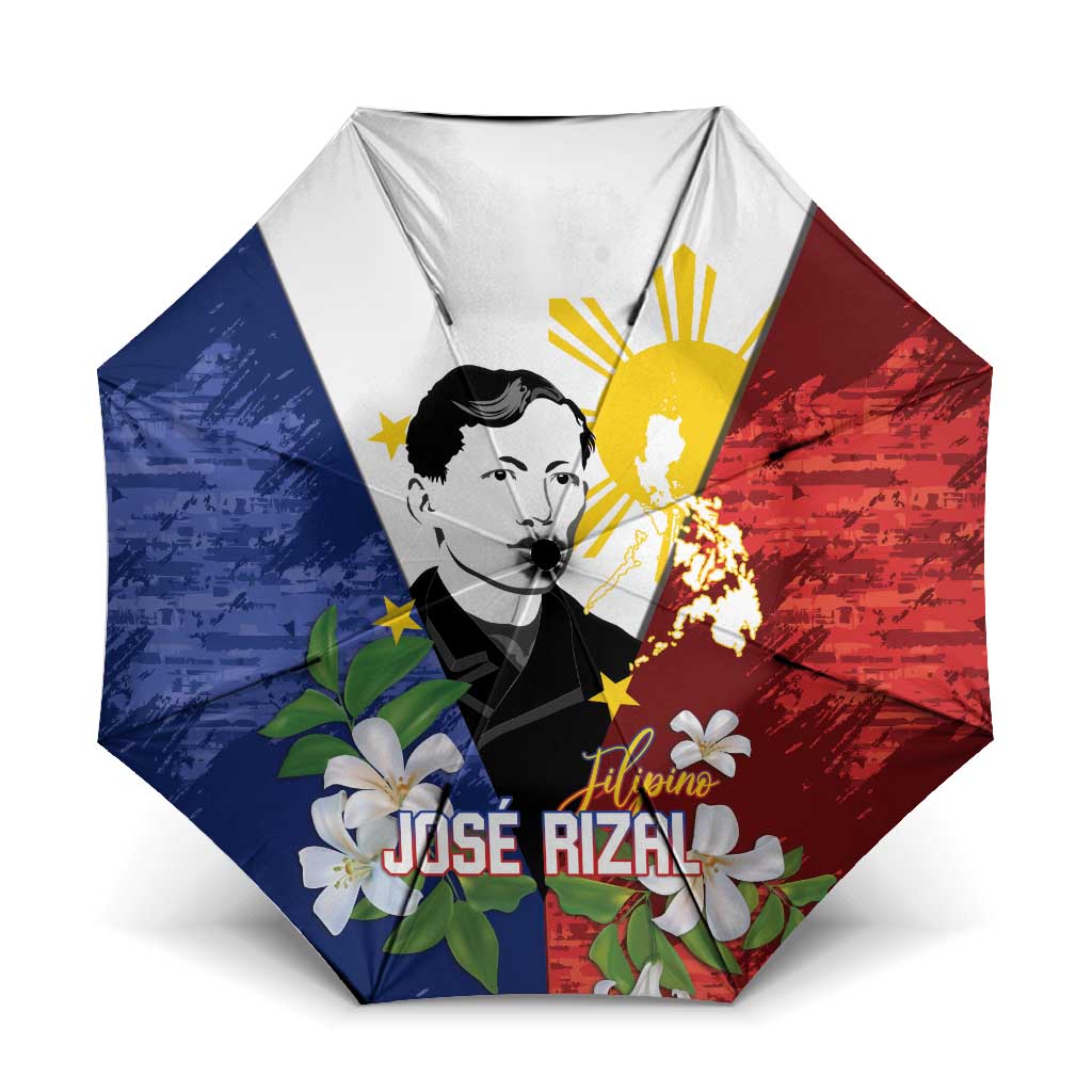 Philippines Rizal Day Umbrella Filipino Sampaguita Grunge Style - Wonder Print Shop
