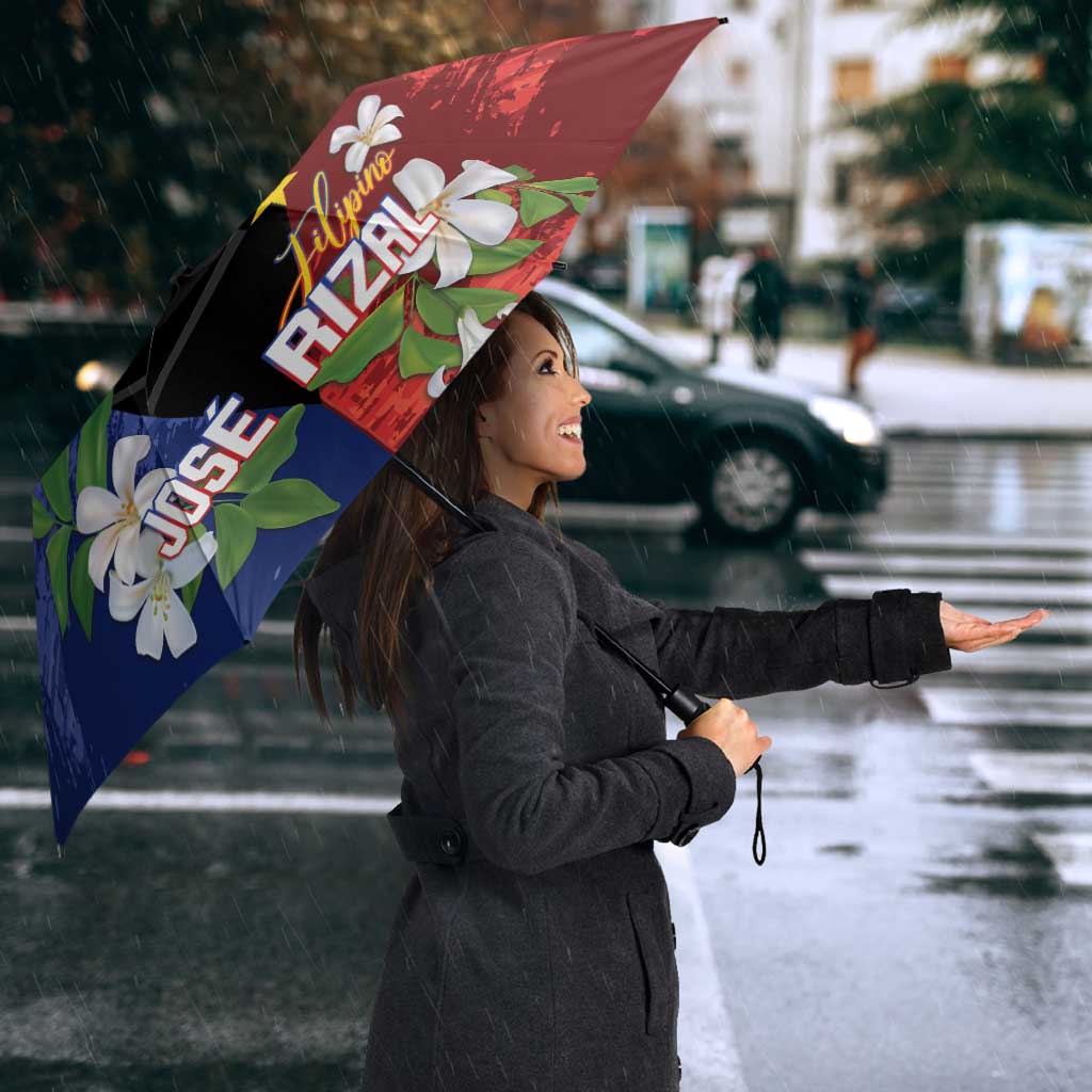 Philippines Rizal Day Umbrella Filipino Sampaguita Grunge Style - Wonder Print Shop