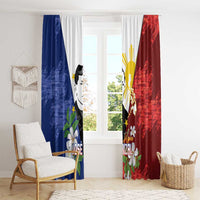 Philippines Rizal Day Window Curtain Filipino Sampaguita Grunge Style - Wonder Print Shop