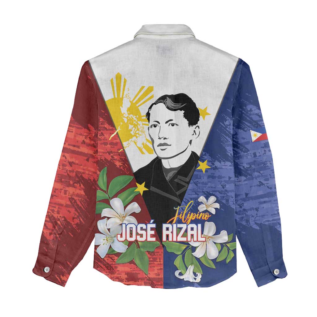 Philippines Rizal Day Women Casual Shirt Filipino Sampaguita Grunge Style - Wonder Print Shop