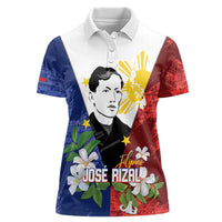 Philippines Rizal Day Women Polo Shirt Filipino Sampaguita Grunge Style - Wonder Print Shop
