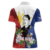 Philippines Rizal Day Women Polo Shirt Filipino Sampaguita Grunge Style - Wonder Print Shop
