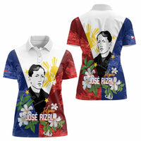 Philippines Rizal Day Women Polo Shirt Filipino Sampaguita Grunge Style - Wonder Print Shop