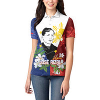 Philippines Rizal Day Women Polo Shirt Filipino Sampaguita Grunge Style - Wonder Print Shop