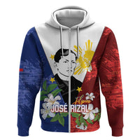 Philippines Rizal Day Zip Hoodie Filipino Sampaguita Grunge Style - Wonder Print Shop