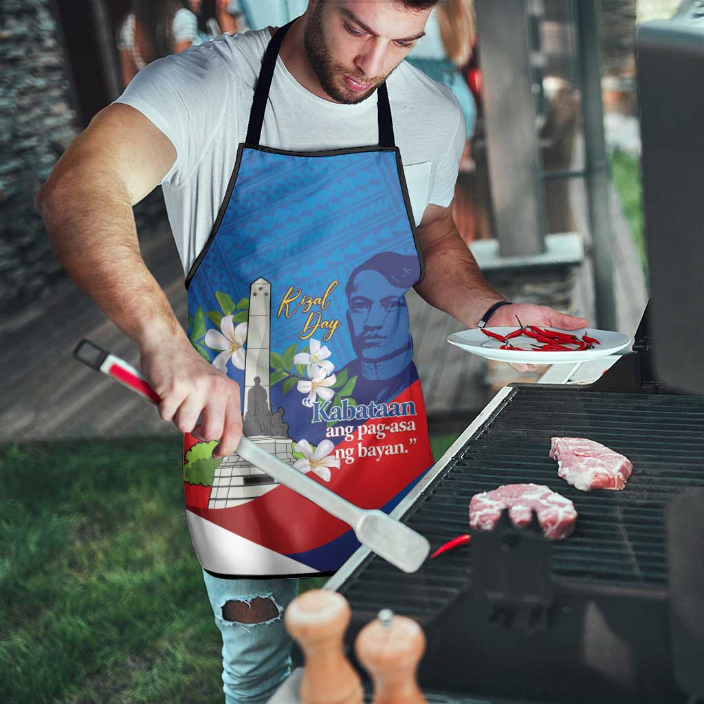 Philippines Rizal Day Apron Filipino Motto Stella Polynesian Pattern - Wonder Print Shop