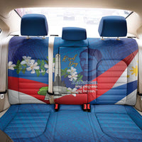Philippines Rizal Day Back Car Seat Cover Filipino Motto Stella Polynesian Pattern - Wonder Print Shop