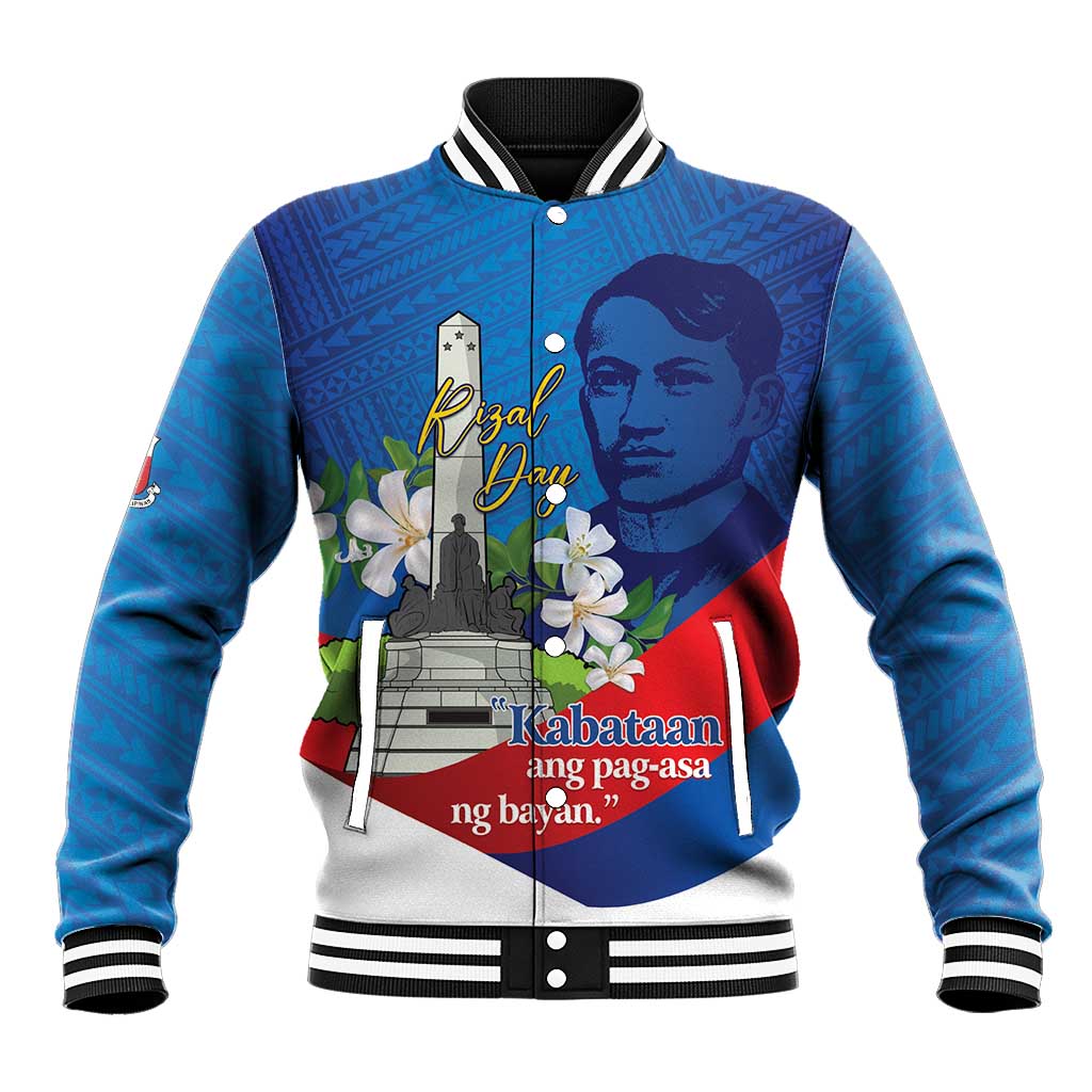 Philippines Rizal Day Baseball Jacket Filipino Motto Stella Polynesian Pattern - Wonder Print Shop