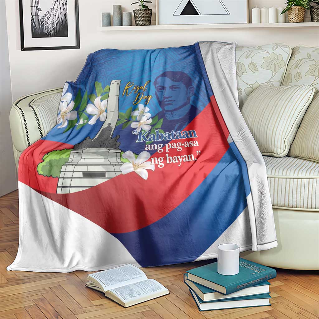 Philippines Rizal Day Blanket Filipino Motto Stella Polynesian Pattern - Wonder Print Shop