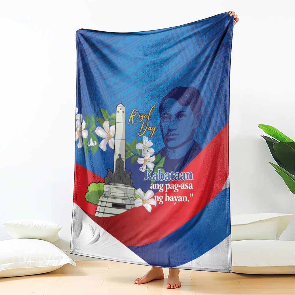 Philippines Rizal Day Blanket Filipino Motto Stella Polynesian Pattern - Wonder Print Shop