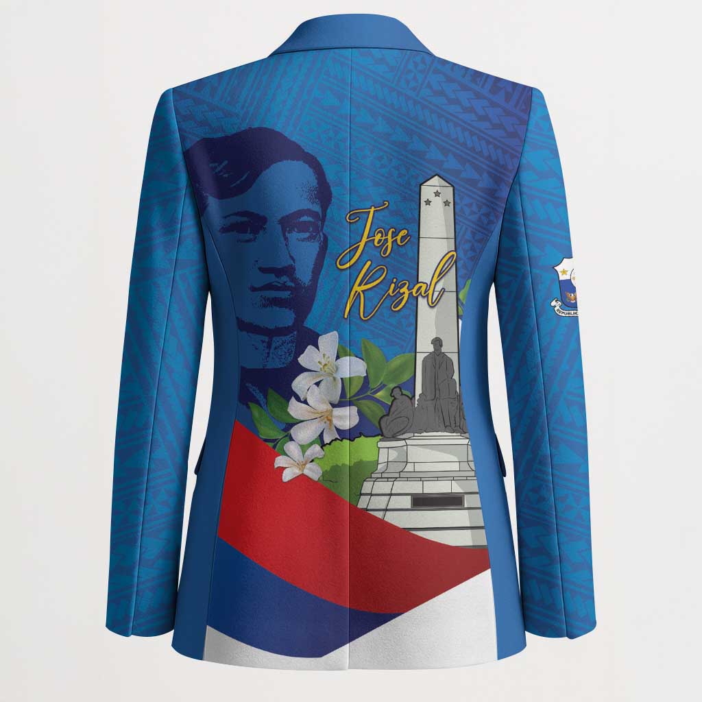 Philippines Rizal Day Blazer Filipino Motto Stella Polynesian Pattern - Wonder Print Shop