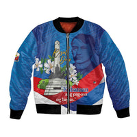 Philippines Rizal Day Bomber Jacket Filipino Motto Stella Polynesian Pattern - Wonder Print Shop