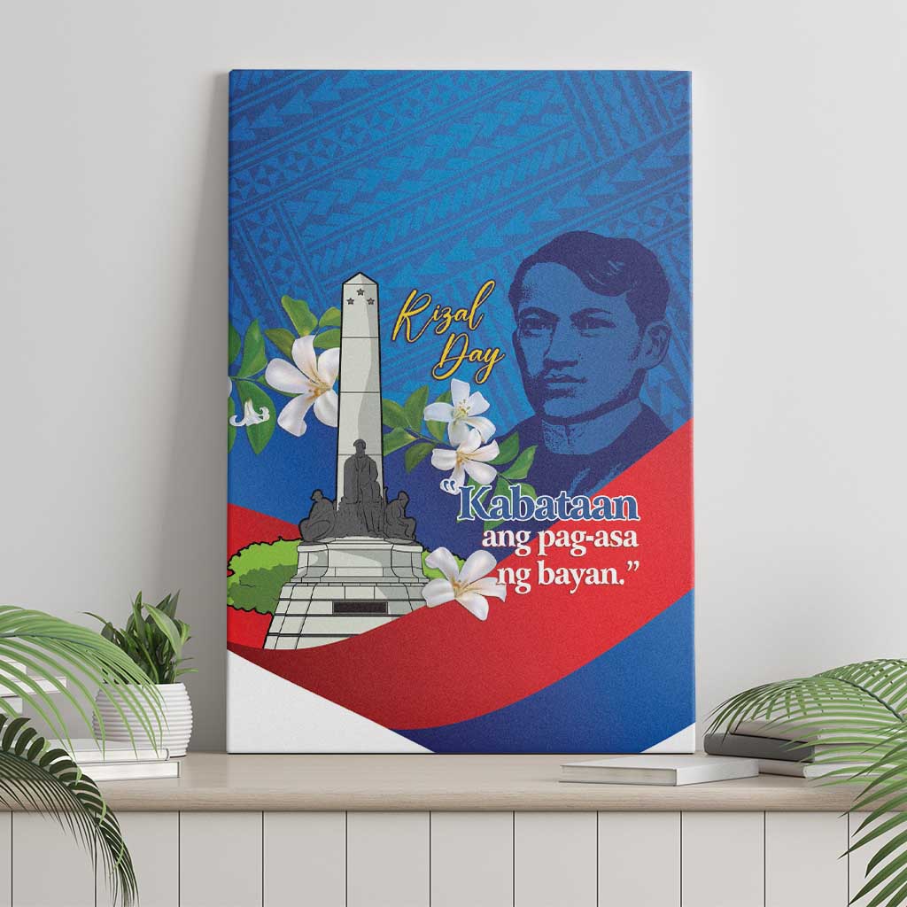 Philippines Rizal Day Canvas Wall Art Filipino Motto Stella Polynesian Pattern - Wonder Print Shop
