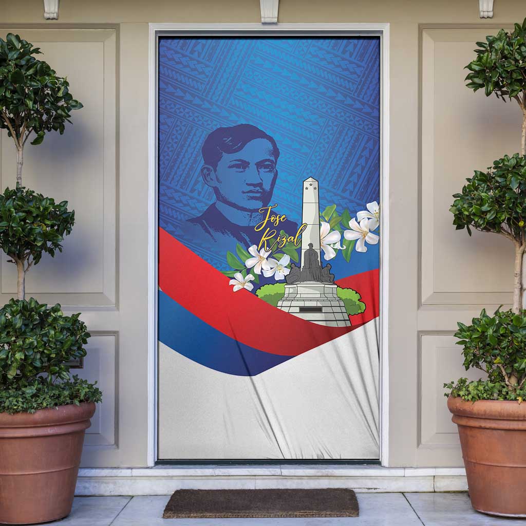 Philippines Rizal Day Door Cover Filipino Motto Stella Polynesian Pattern - Wonder Print Shop