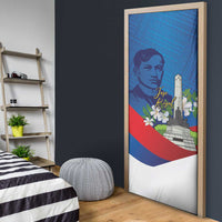 Philippines Rizal Day Door Cover Filipino Motto Stella Polynesian Pattern - Wonder Print Shop