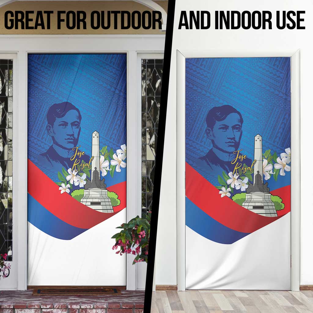 Philippines Rizal Day Door Cover Filipino Motto Stella Polynesian Pattern - Wonder Print Shop